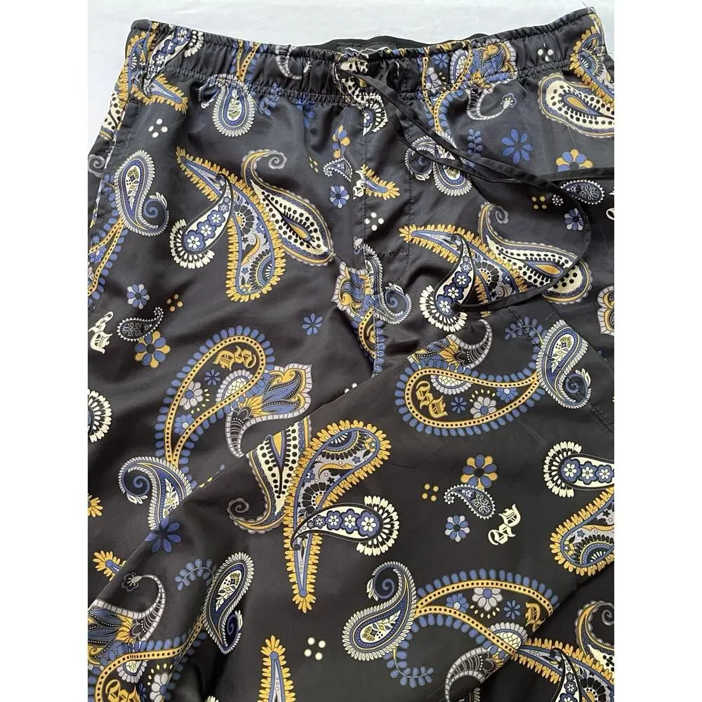 Dogg Supply Snoop Dogg Paisley Satin Pajama Set Womens Small 2-Piece